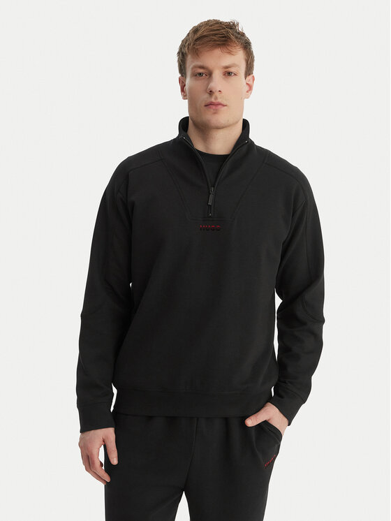 HUGO HUGO Bluză Atlas 50557016 Negru Regular Fit