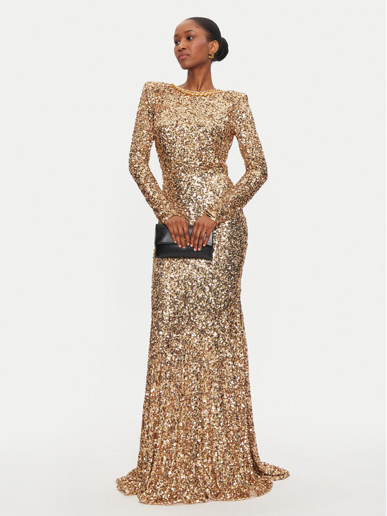 Elisabetta Franchi Elisabetta Franchi Abendkleid AB-759-47E2-V860 Goldfarben Regular Fit