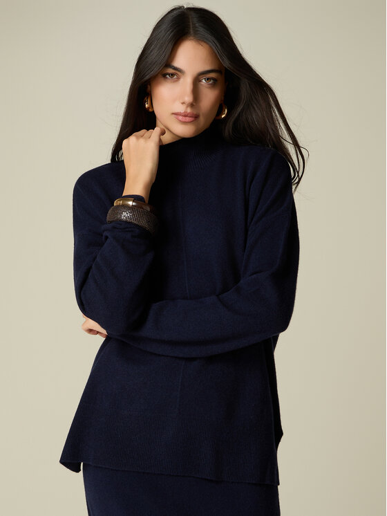 Oltre Oltre Maglione M147E002155N034 Blu Regular Fit