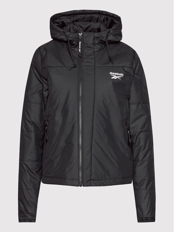 Reebok Reebok Demisezoninė striukė Thermowarm+Graphene GU5770 Juoda Regular Fit