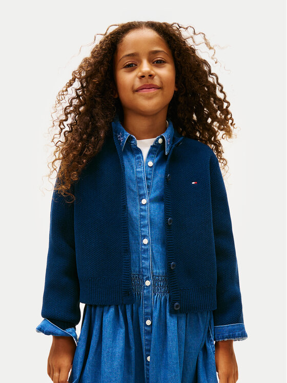 Tommy Hilfiger Tommy Hilfiger Strickjacke KG0KG08953 D Dunkelblau Regular Fit