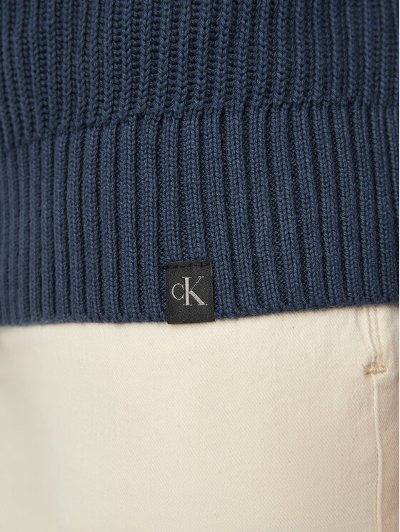 Calvin Klein Jeans Calvin Klein Jeans Sweter Linear J30J326888 Granatowy Relaxed Fit
