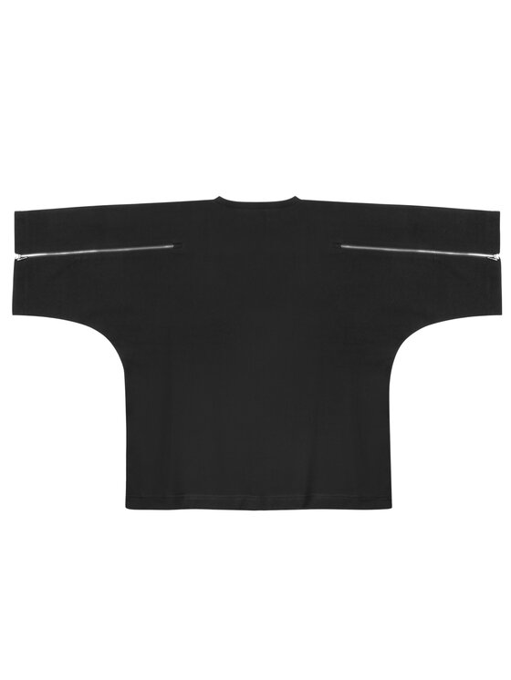 2005 2005 T-Shirt Zip Czarny Oversize