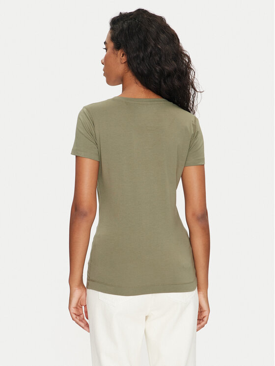 Guess Guess Majica W4GI23 J1314 Zelena Slim Fit