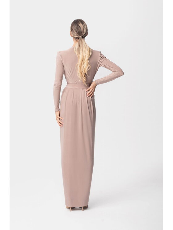 Aurora Aurora Sukienka wieczorowa Elen Cappuccino Beżowy Feminine Fit