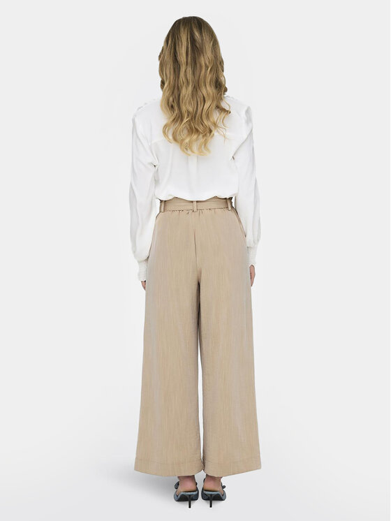 ONLY ONLY Spodnie materiałowe Marsa 15269628 Beżowy Flared Fit