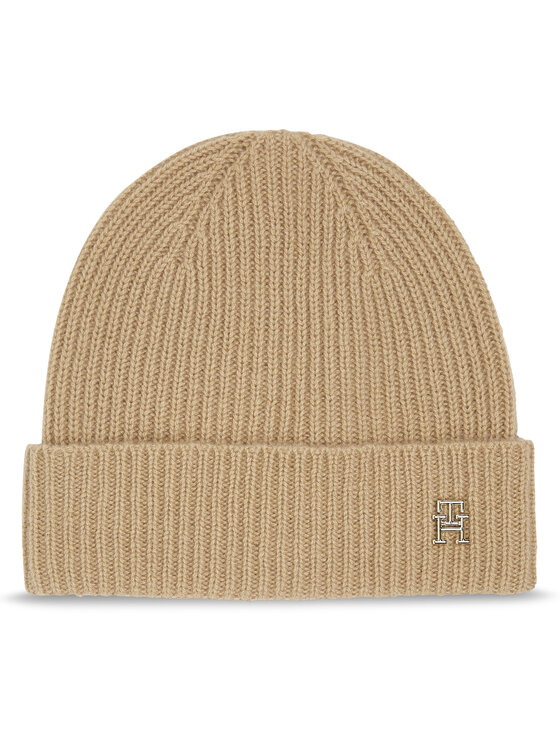 Tommy Hilfiger Cepure Cashmere Chic Beanie AW0AW15321 Bēšs