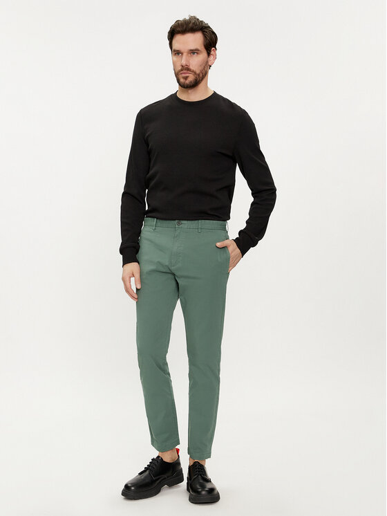 HUGO Hugo Chinosy David222D 50468314 Zielony Slim Fit