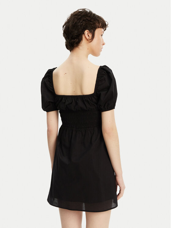 Tommy Jeans Tommy Jeans Rochie de vară Voile DW0DW21334 Negru Regular Fit