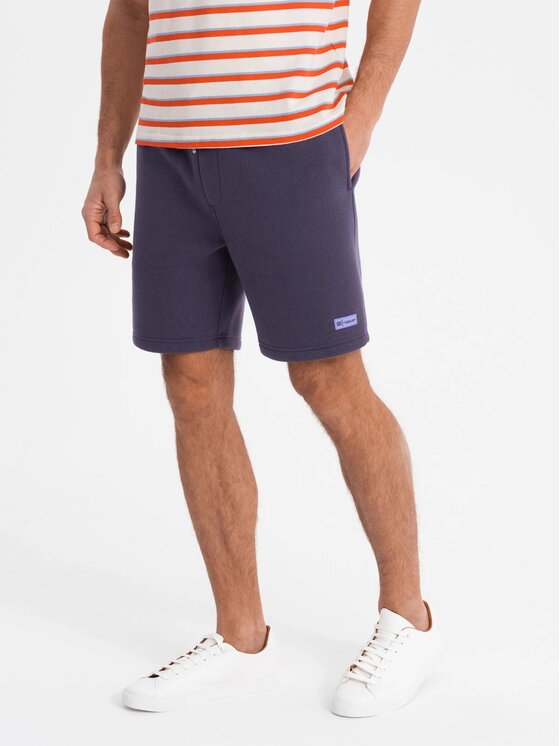 Ombre Ombre Szorty materiałowe OU-SRBC-0101 Fioletowy Loose Fit