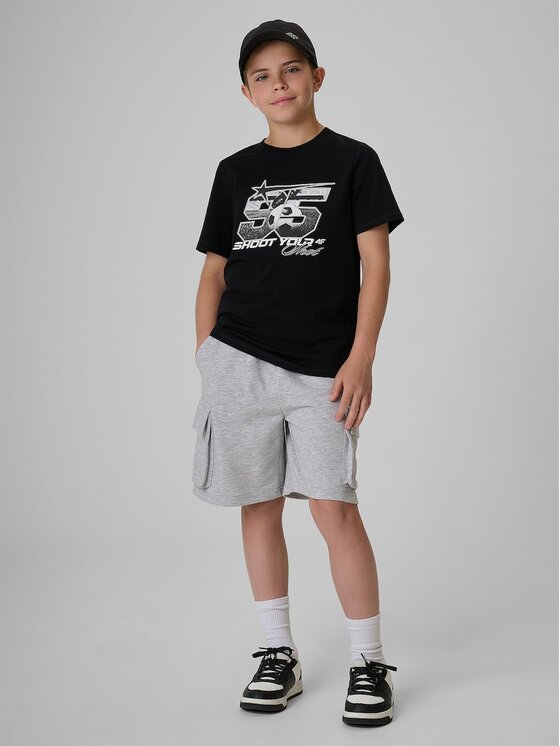 4F 4F T-Shirt 4FJRAW26TTSHM4342-20S Czarny Regular Fit