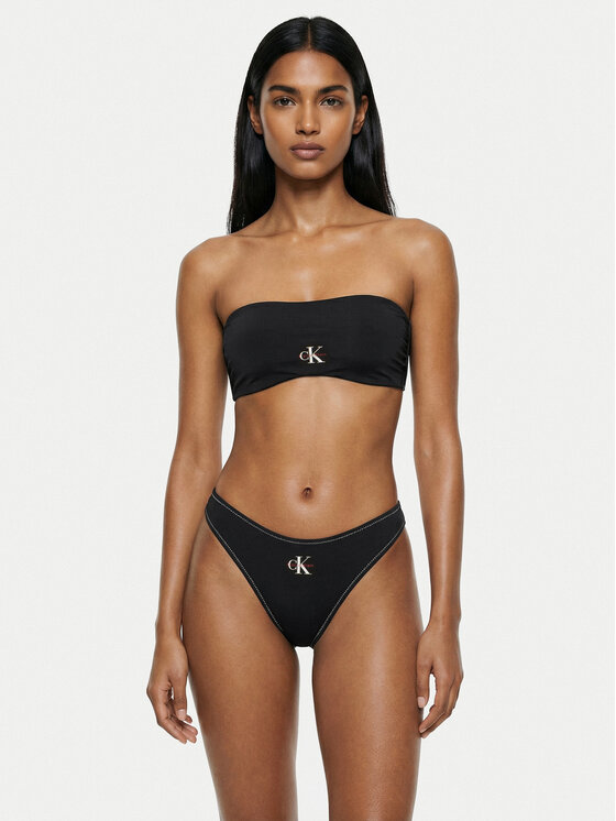Calvin Klein Swimwear Calvin Klein Swimwear Bikini pezzo sopra LV00Q61101 Nero
