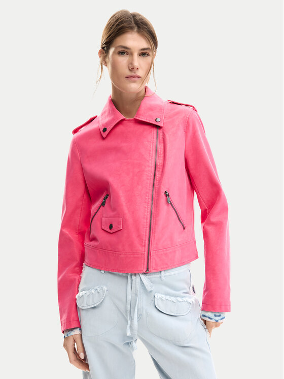 Desigual Desigual Műbőr dzseki Lolly 26SWEW06 Rózsaszín Regular Fit