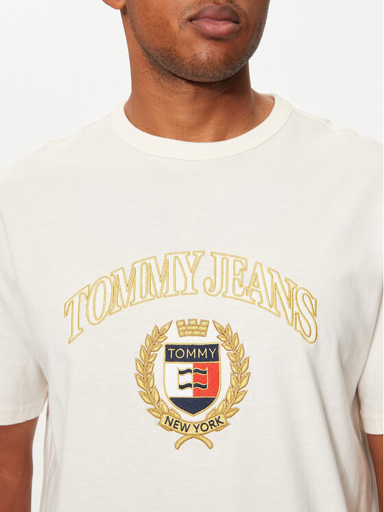 Tommy Jeans Tommy Jeans T-Shirt DM0DM19690 Bílá Regular Fit