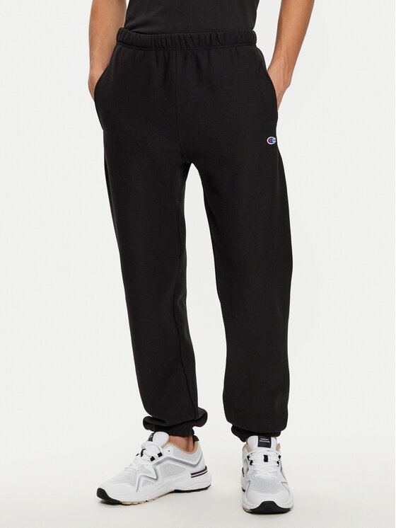 Champion Champion Спортивні штани 220709 Чорний Relaxed Fit