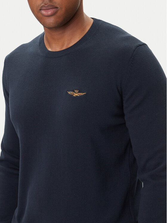 Aeronautica Militare Aeronautica Militare Džemper 252MA1611UL00506 Tamnoplava Regular Fit