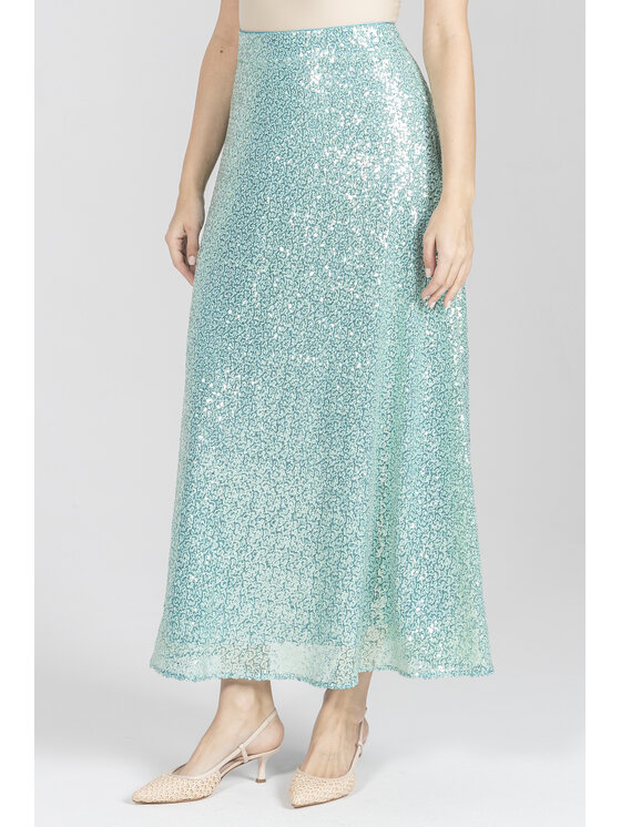 Deni Cler Milano Deni Cler Milano Spódnica maxi W-DC-7017-F2-G9-43-1 Zielony Regular Fit