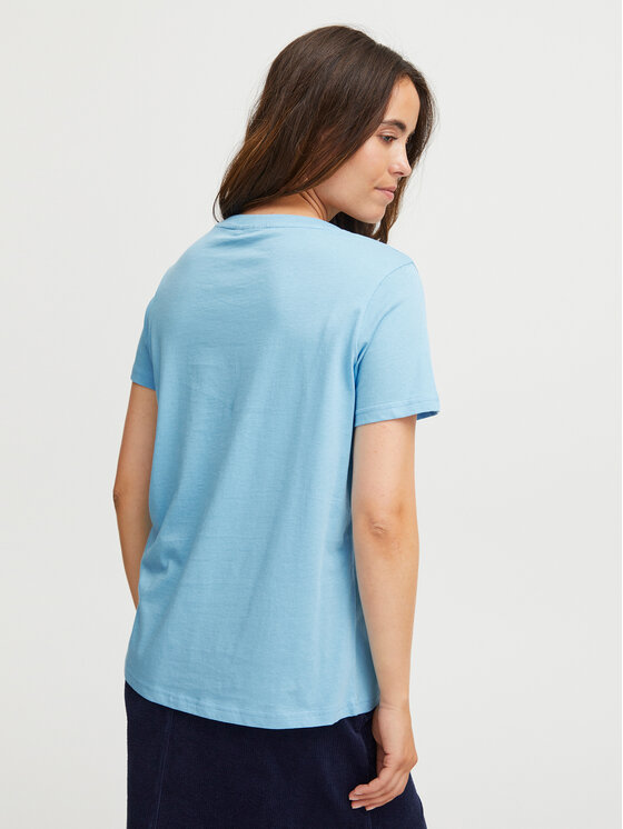 Fransa Fransa Tričko 20612765 Modrá Regular Fit