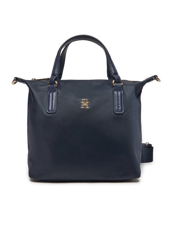 Tommy Hilfiger Kabelka Poppy Th Small Tote AW0AW15640 Tmavomodrá