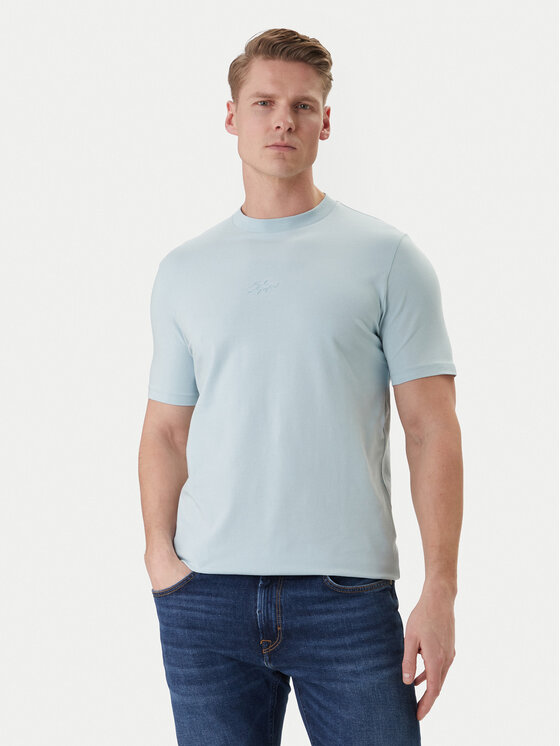KARL LAGERFELD Tricou 755047 562235 Albastru celest Regular Fit
