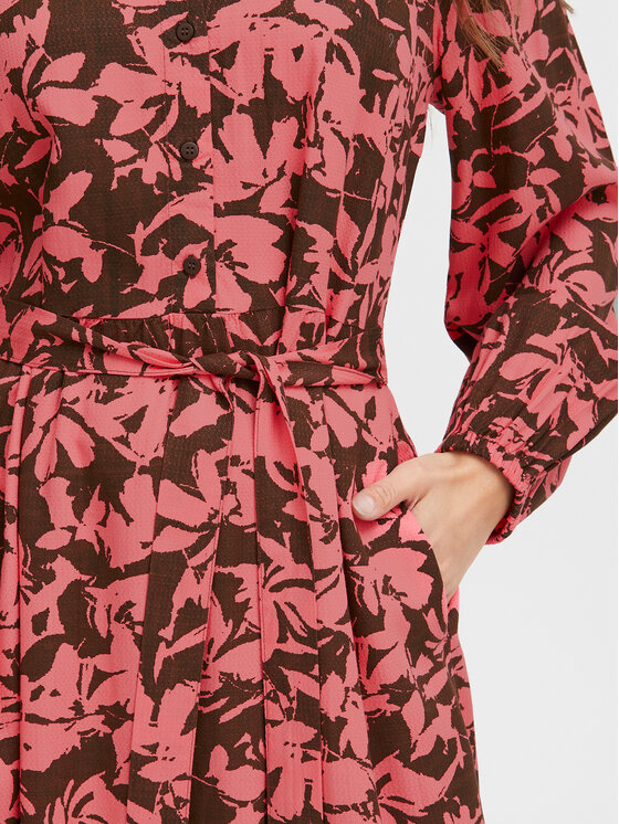 Fransa Fransa Sukienka koszulowa 20612464 Różowy Regular Fit