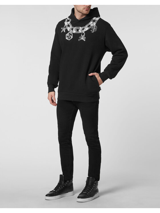 PHILIPP PLEIN PHILIPP PLEIN Bluza 635 Czarny Regular Fit