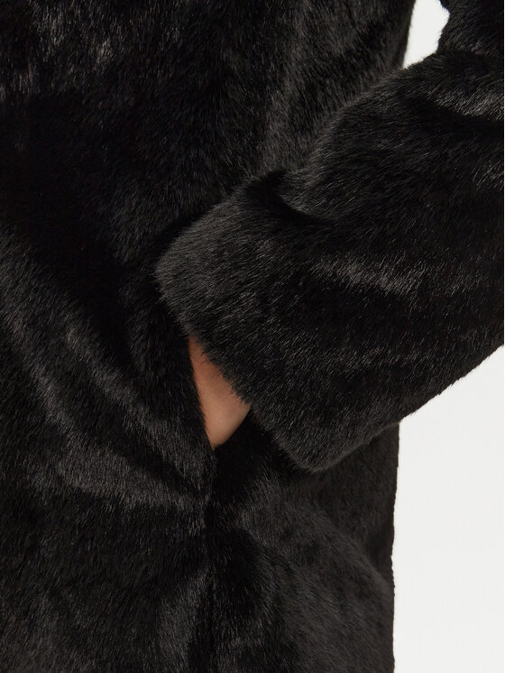 Guess Guess Pelzmantel Filomena W4BL04 WGHO0 Schwarz Regular Fit