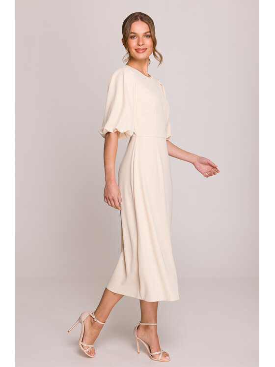 Stylove Stylove Sukienka koktajlowa S400 Biały Premium Fit