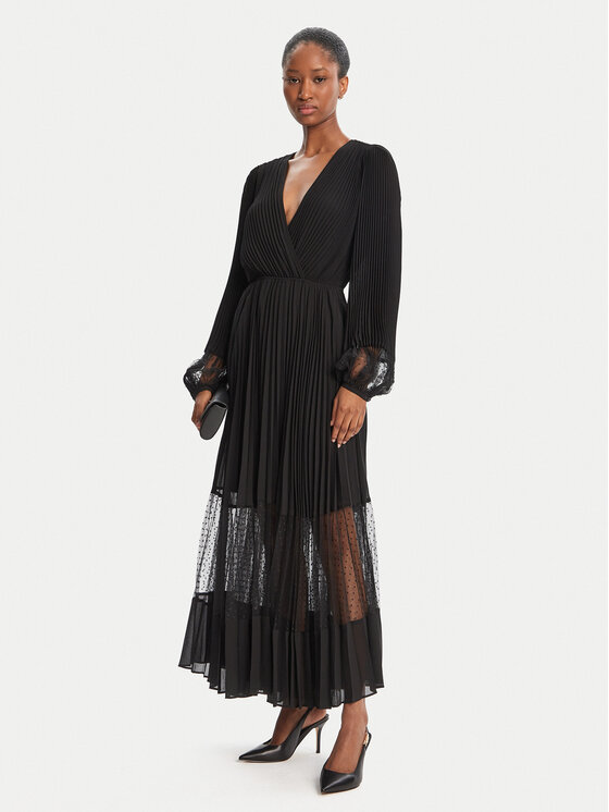 TWINSET TWINSET Rochie de seară 252TP2641 Negru Regular Fit