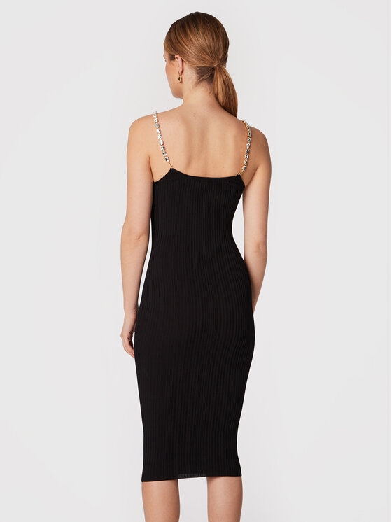 Elisabetta Franchi Elisabetta Franchi Koktejlové šaty AM-78S-27E2-V360 Černá Slim Fit
