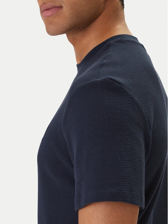Calvin Klein Jeans Calvin Klein Jeans T-Shirt Waffle Badge LV04RD008G Granatowy Regular Fit