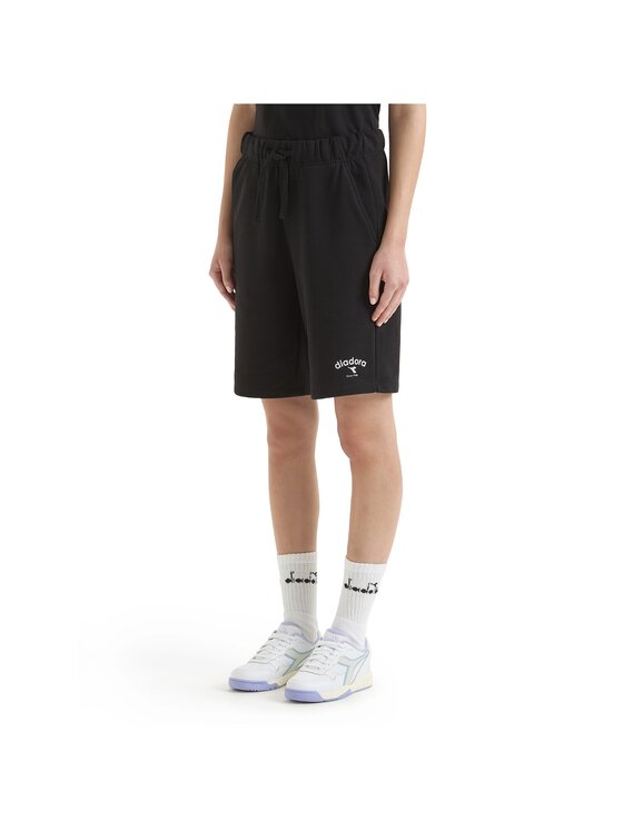 Diadora Diadora Szorty sportowe BERMUDA ATHL. LOGO Czarny Regular Fit