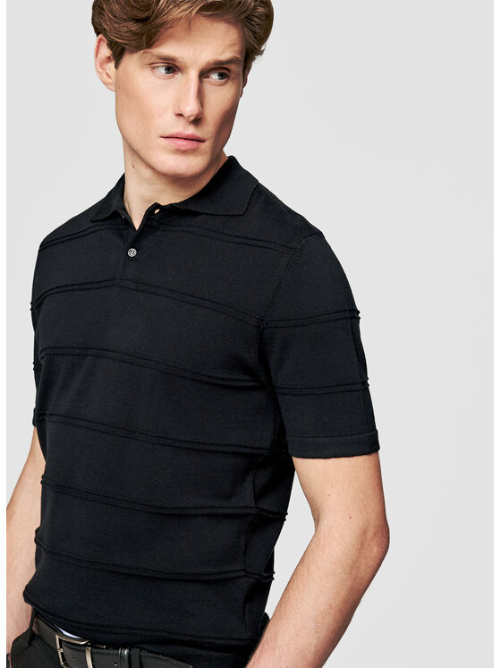 Pako Lorente Pako Lorente Polo P26SF-TX-009 Czarny Classic Fit
