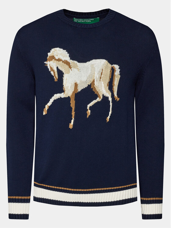 United Colors Of Benetton United Colors Of Benetton Pullover 1594K106P Dunkelblau Regular Fit