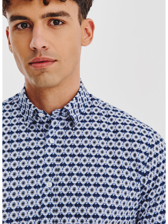 Pako Lorente Pako Lorente Koszula P25WF-1X-042 Granatowy Slim Fit