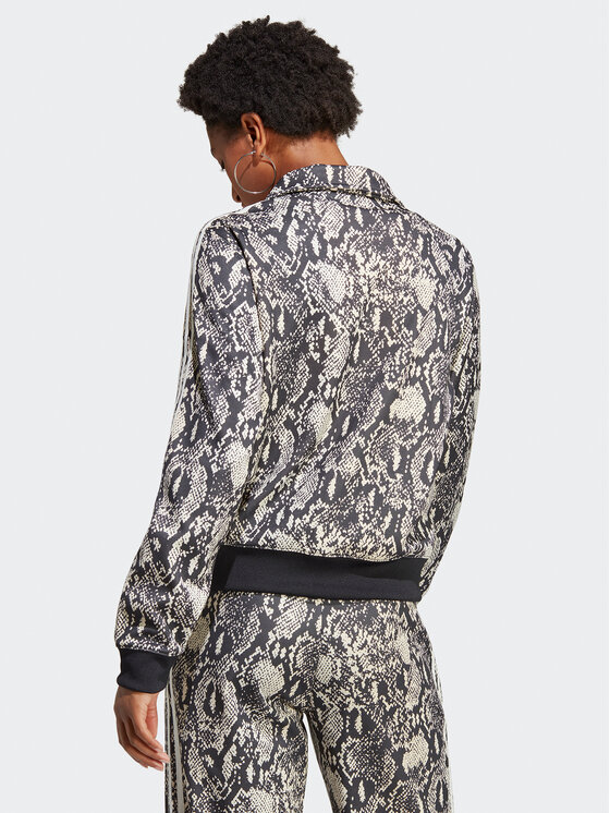 Felpa Python Allover Print Track Top IC6082 Nero