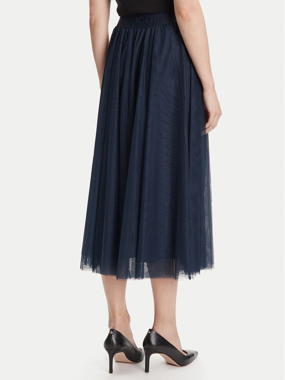 JOOP! JOOP! tylová sukňa 58 252S58Fridi 30046657 Tmavomodrá Regular Fit