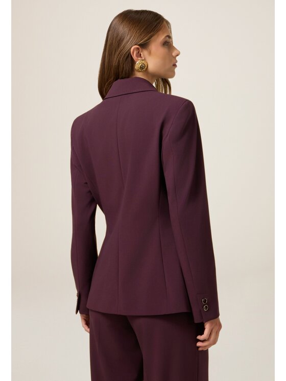 Oltre Oltre Giacca di transizione Q797R104591N036 Bordeaux A-Line Fit