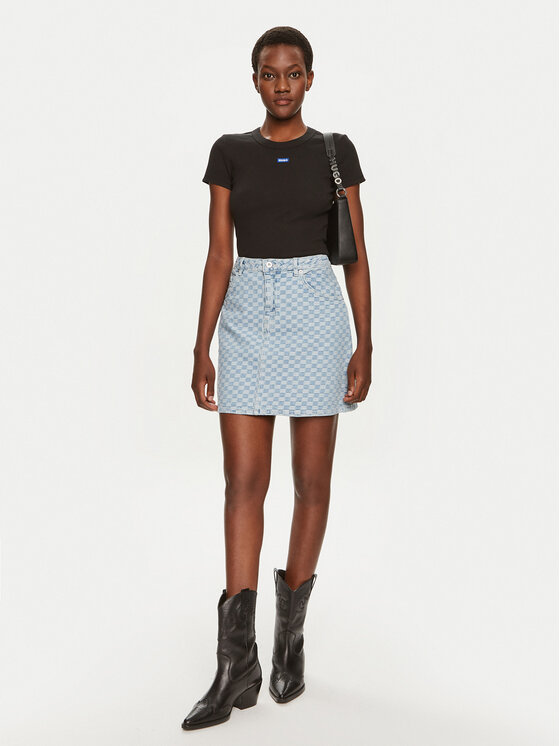 HUGO Hugo T-krekls Easy 50523924 Melns Slim Fit
