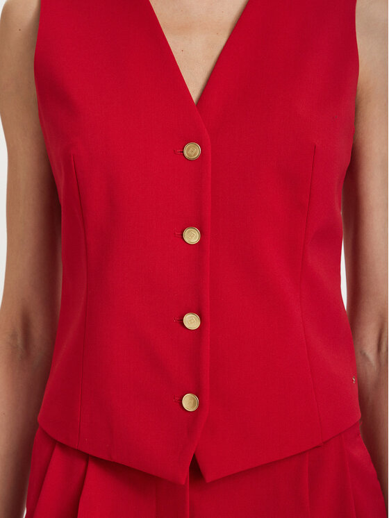 Tommy Hilfiger Tommy Hilfiger Елек WW0WW48882 Червен Regular Fit