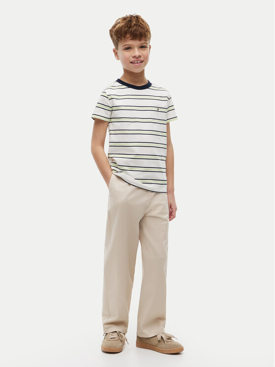 Tommy Hilfiger Tommy Hilfiger T-shirt Essential KB0KB06879 Krem Regular Fit
