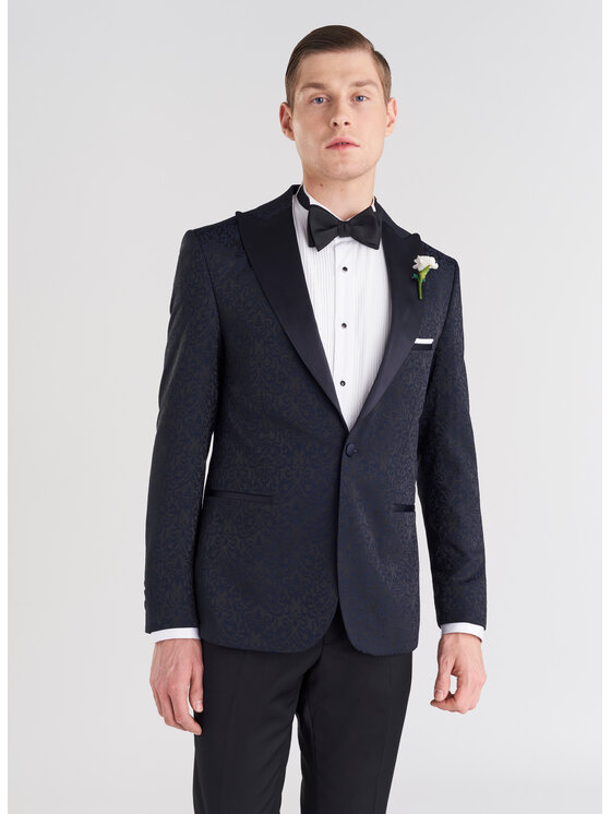Pako Lorente Pako Lorente Marynarka P24SF-3S-003 Granatowy Slim Fit
