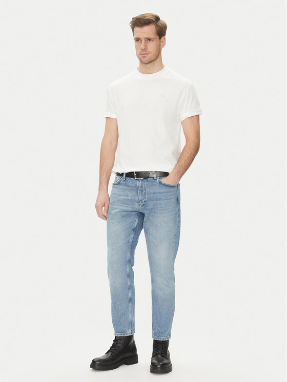 Calvin Klein Jeans Calvin Klein Jeans Majica Painted J30J327523 Bela Regular Fit