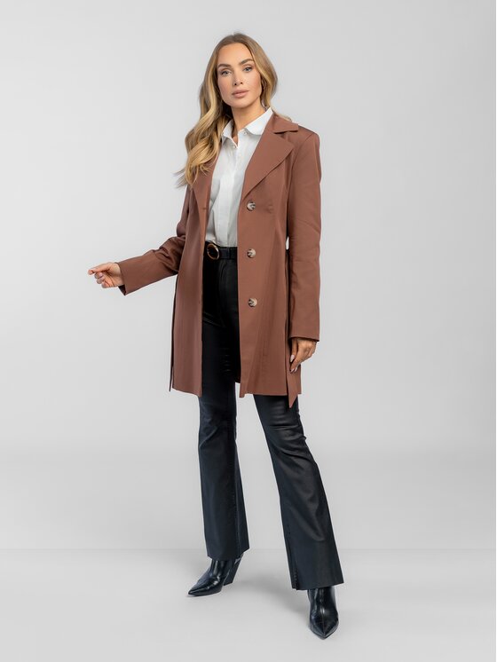 Salme Salme Trenčkot Lena Hnedá Regular Fit