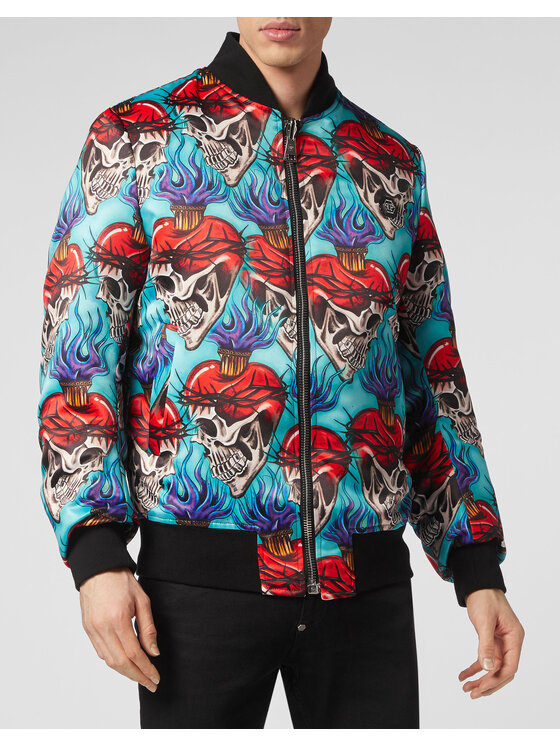 PHILIPP PLEIN PHILIPP PLEIN Bundy bomber 4139 Tyrkysová Regular Fit