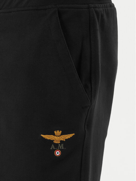 Aeronautica Militare Aeronautica Militare Športové kraťasy 261BF0032UF00674 Čierna Regular Fit