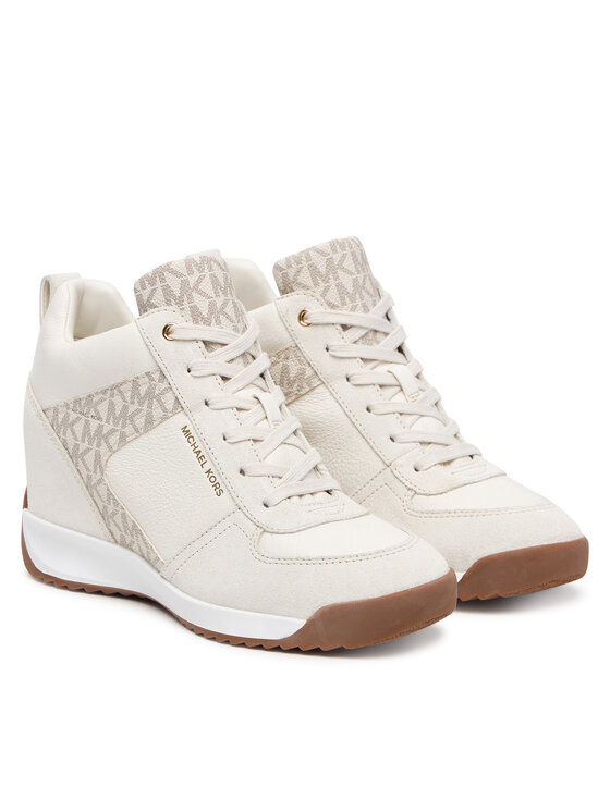 MICHAEL Michael Kors MICHAEL Michael Kors Sneakersy Nikko S2 Wedge Trainer 43F6NKFS4S Kremowy
