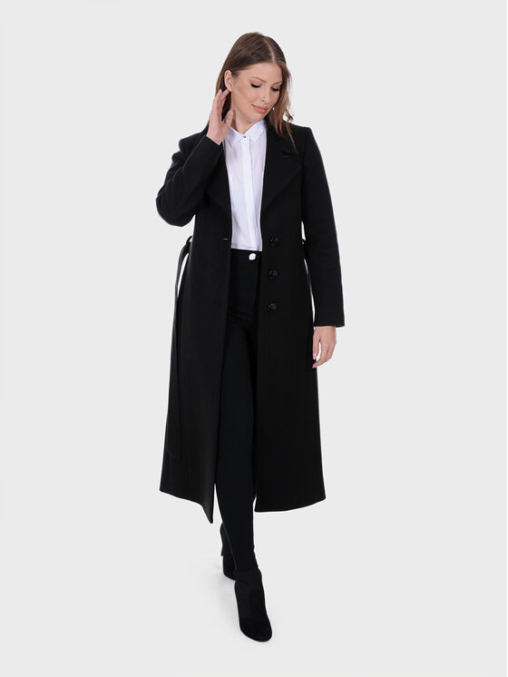 Evenemen Evenemen Płaszcz CLARA Czarny Regular Fit