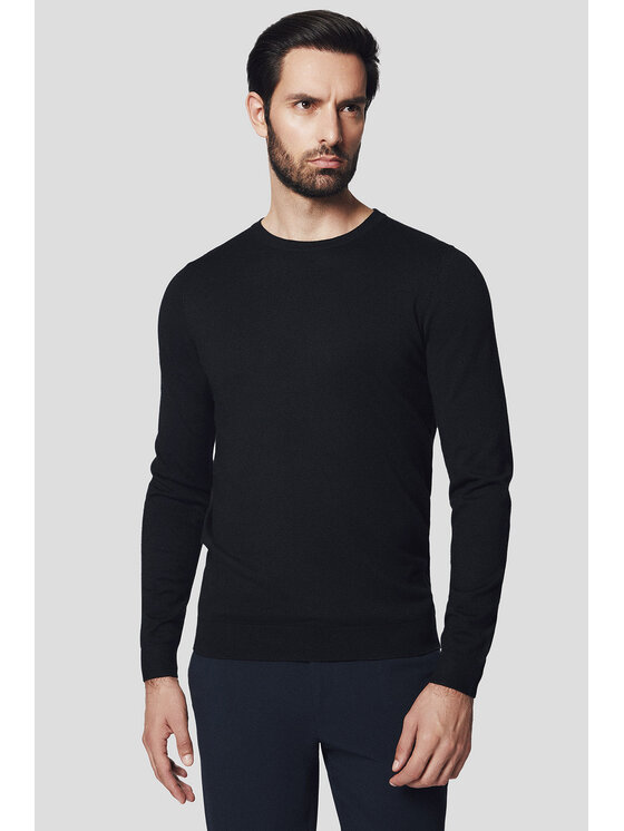 Lancerto Lancerto Sweter Geir SW073224000079 Czarny Regular Fit