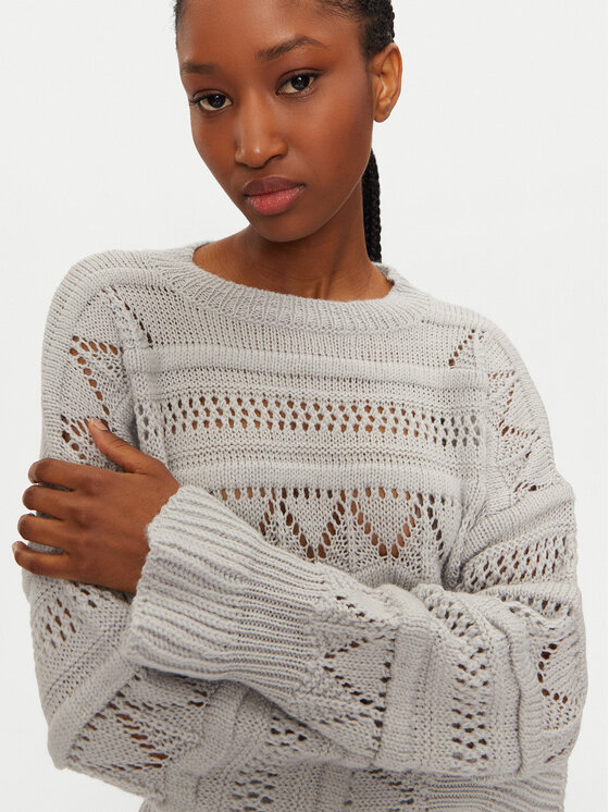 Haveone Haveone Pullover MEV-M119 Grau Regular Fit